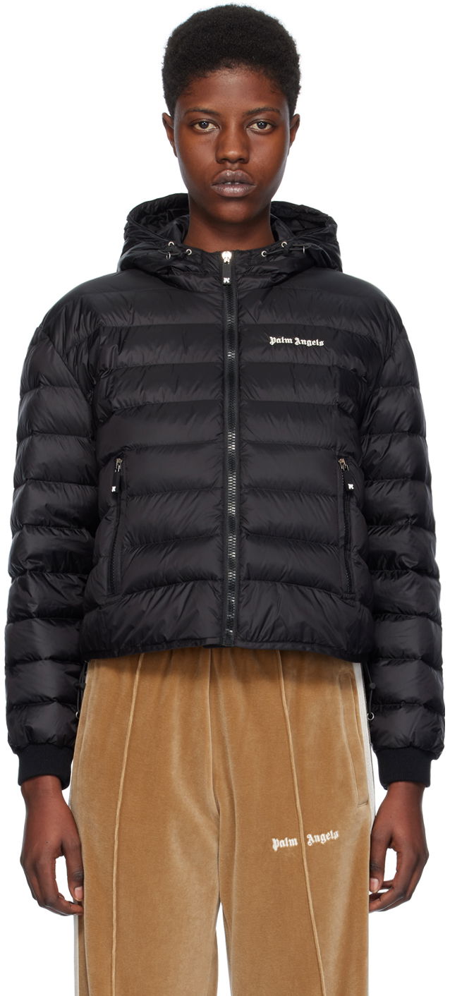 Jacka Palm Angels Quilted Down Jacket Svart | PWED026S24FAB0011003