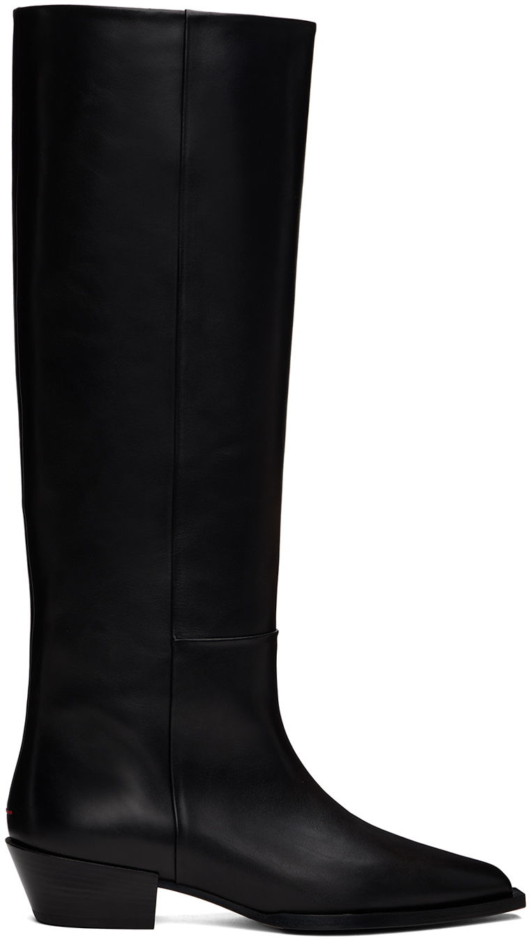 Kläder Aeyde Aeyde Arla Leather Cowboy Tall Boots Svart | A11-KB-ARUP40CH116-FW24-800-001