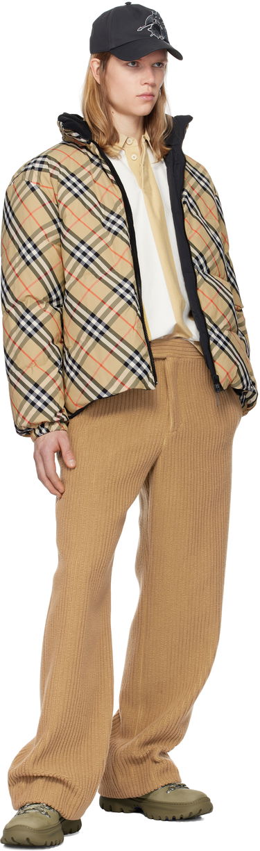 Pufferjacka Burberry Burberry Reversible Check Down Puffer Jacket Beige | 8103931, 4