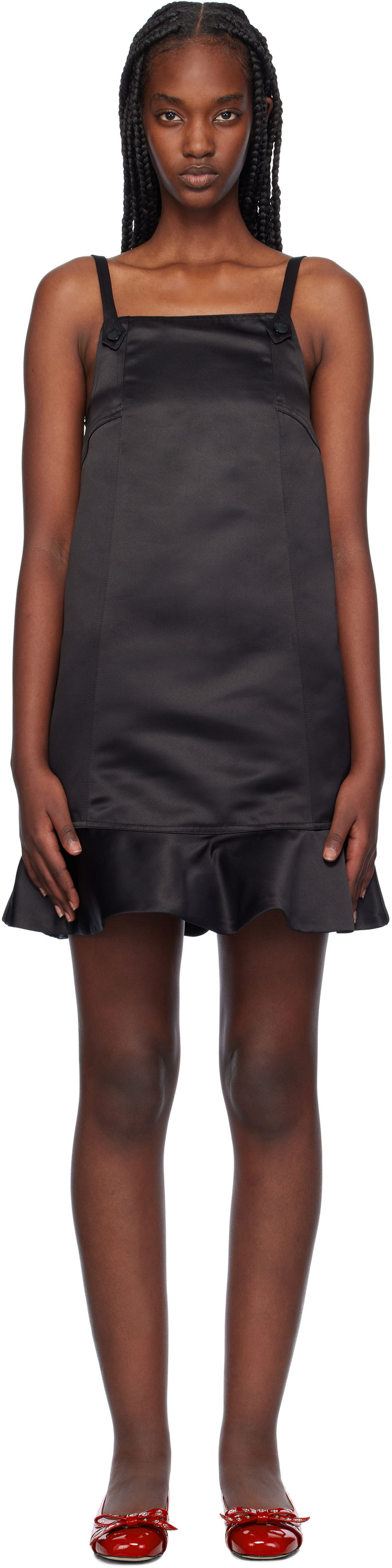 Klä GANNI Satin Mini Dress Grå | F9719
