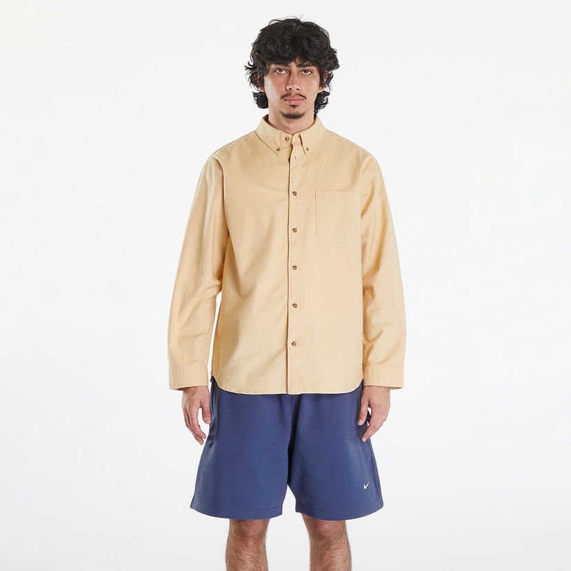 Skjorta Nike Life Long-Sleeve Oxford Button-Down Shirt Sesame/ Sesame/ Sesame Beige | FN3125-252