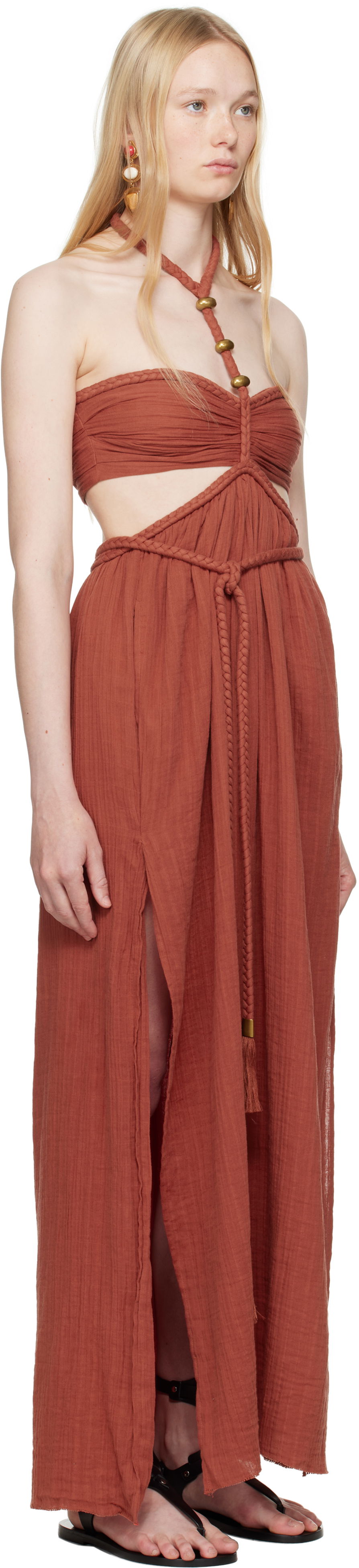 Klä ISABEL MARANT Isabel Marant Justine Maxi Dress Röd | RO0782FA-C2J11I, 1