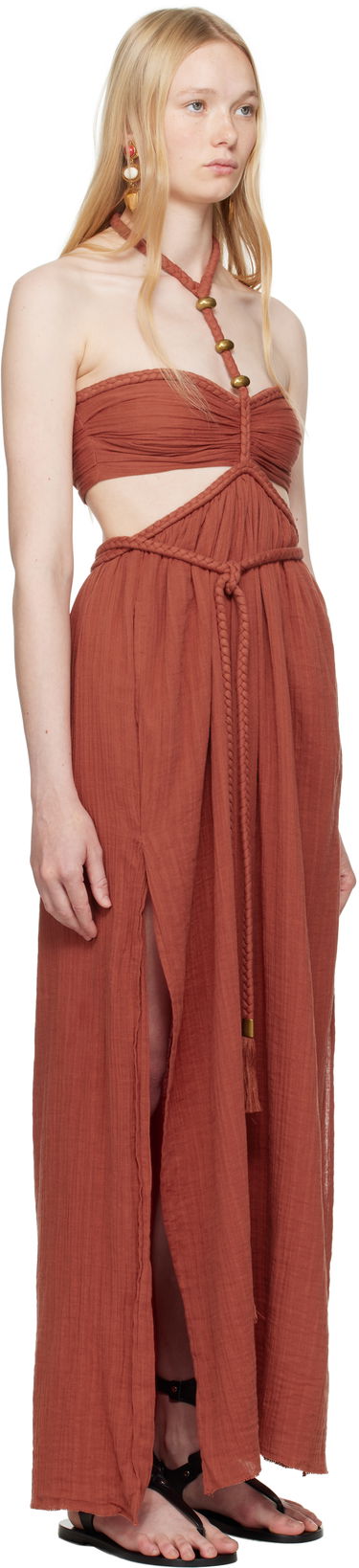 Klä ISABEL MARANT Isabel Marant Justine Maxi Dress Röd | RO0782FA-C2J11I, 1