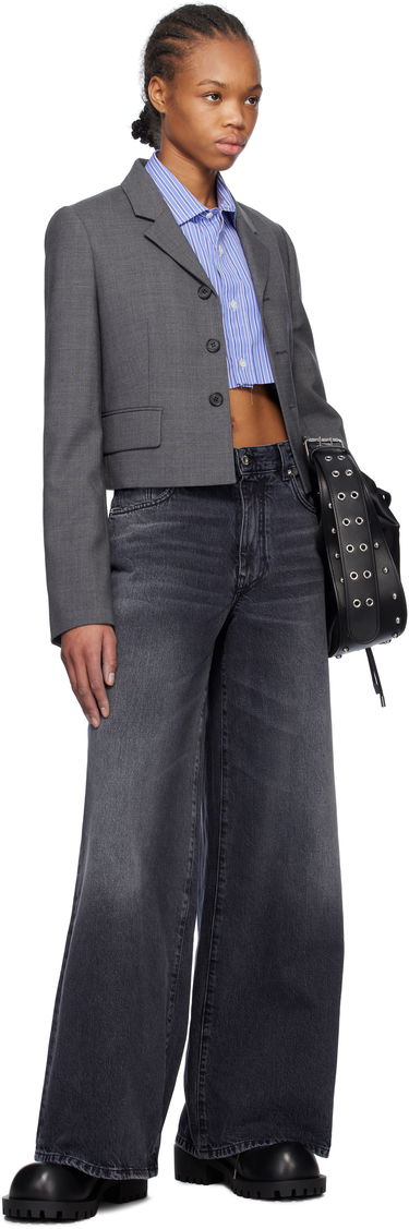 Jeans We11done We11done Oversized Washed Jeans Svart | WD-DP0-25-396-W-BK, 3