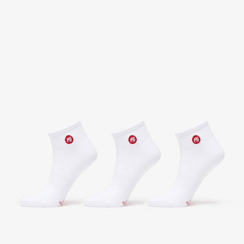 Strumpor Footshop Ankle Socks 3-Pack White Vit | FTSHP_373