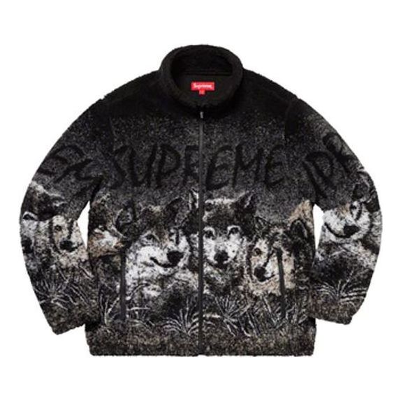 Sweater Supreme Wolf Fleece Jacket Svart | SUP-SS19-448
