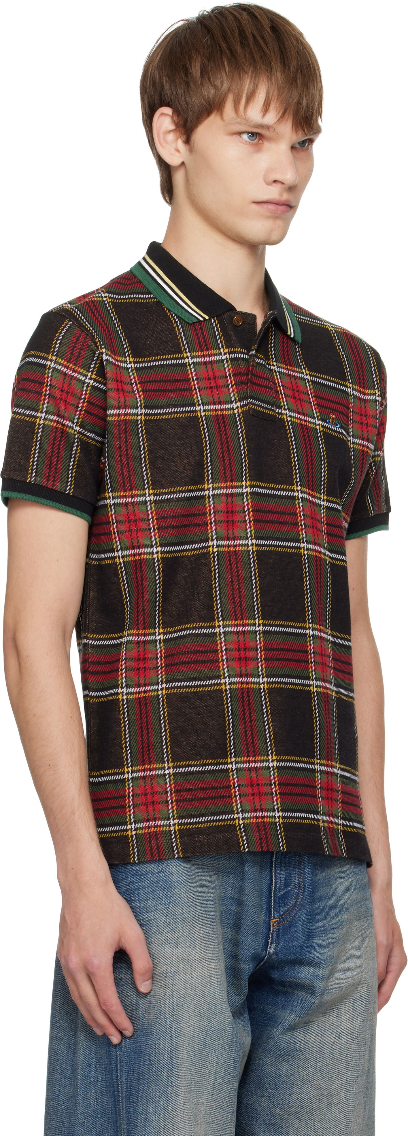 Polotröja Vivienne Westwood Vivienne Westwood Classic Plaid Polo Flerfärgad | 2H01000P-J009T-, 1