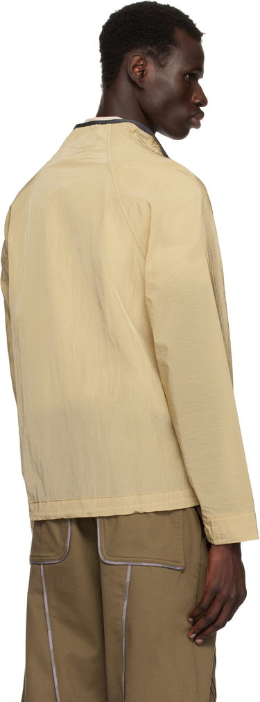 Vindjacka Ranra RANRA Ganga Shiny Nylon Track Jacket Beige | AMSS25TR01562, 2