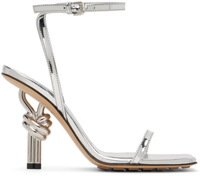 Tillbehör Bottega Veneta Bottega Veneta Knot Heel Sandals Grå | 775470 V3VO0