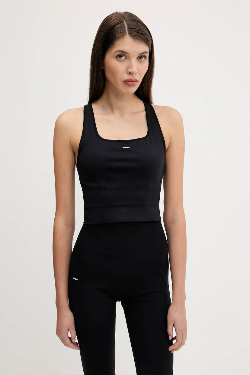 Linne PANGAIA Pangaia Plant-Stretch Ribbed Tank Top Svart | 10002425