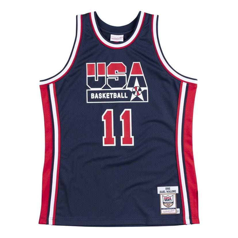 Jersey Mitchell & Ness Authentic Team USA 1992 Karl Malone Jersey Mörkblå | AJY4GS18416-USANAVY92KMA