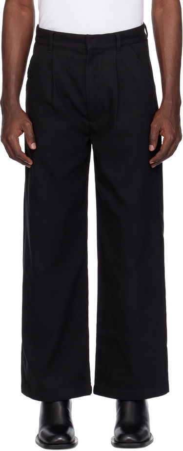 Byxor izzue Relaxed Fit Twill Pants Svart | IZXPTL6137W4NBKX, 0