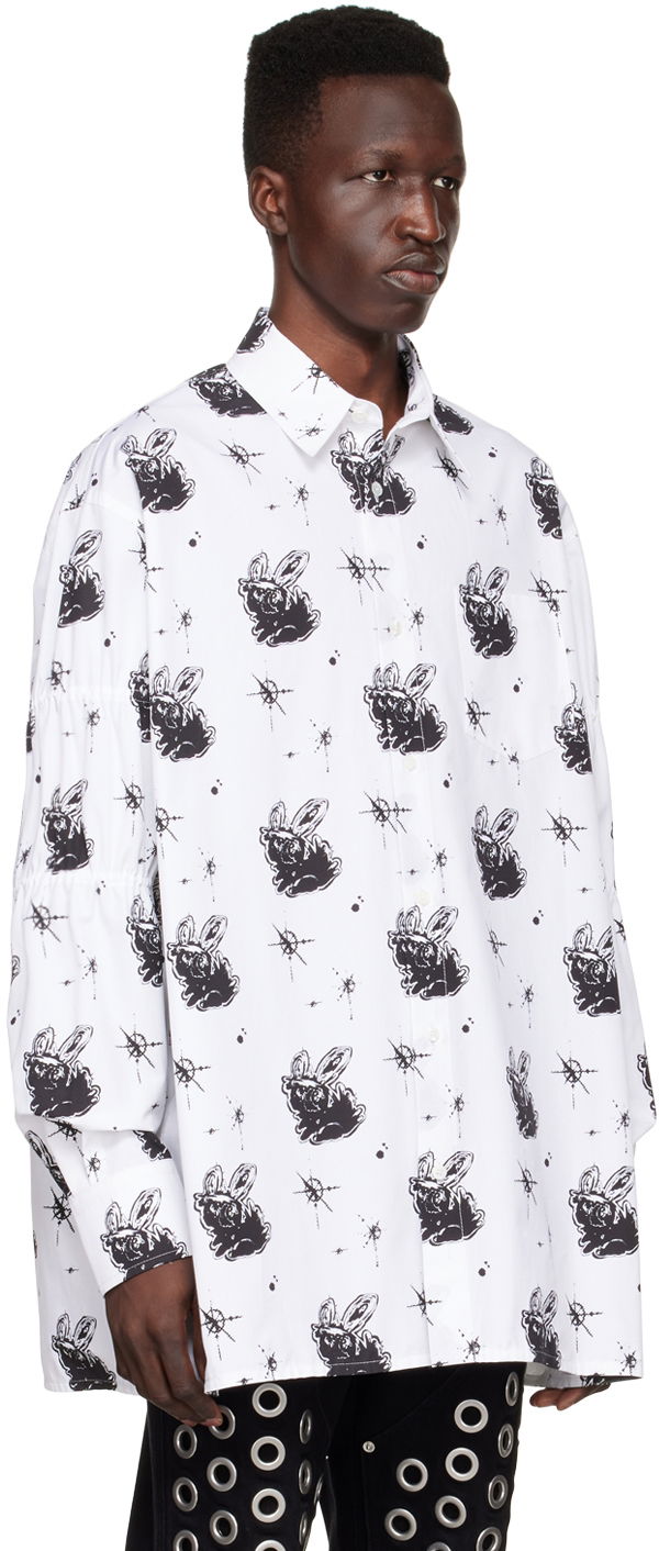 Skjorta We11done Printed Cotton Shirt Vit | WD-BL1-22-142-M-WH, 1