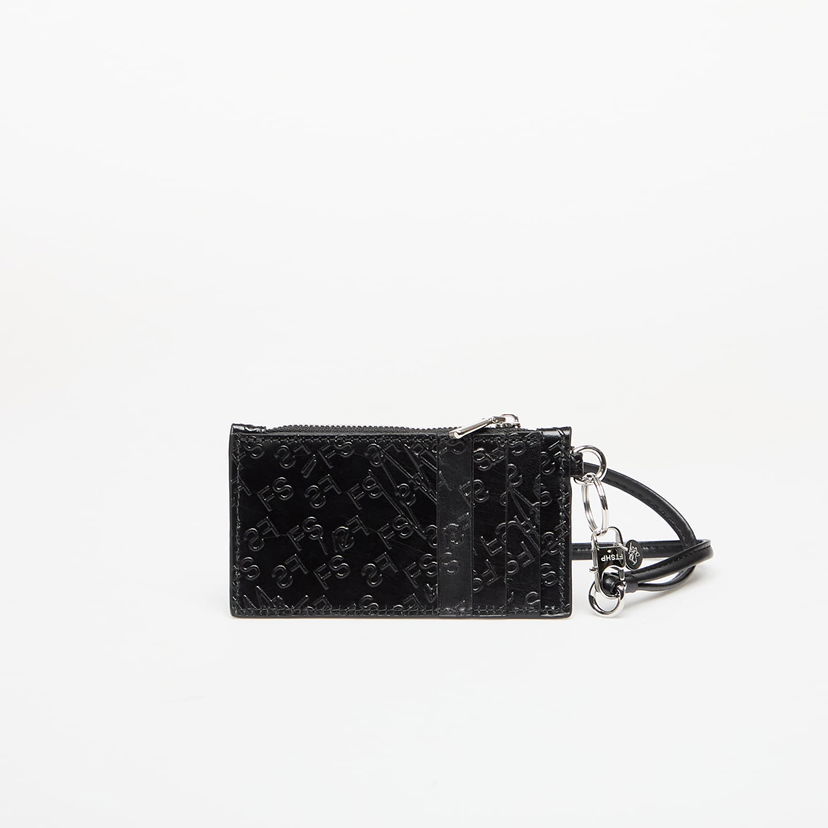Plånbok Footshop FTSHP Leather Cardholder with Lanyard Svart | FTSHP_485