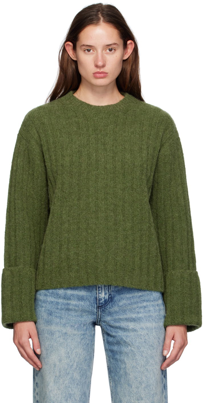 Sweater rag & bone Rag & Bone Stassi Crewneck Sweater Grön | WAS24F066ON66