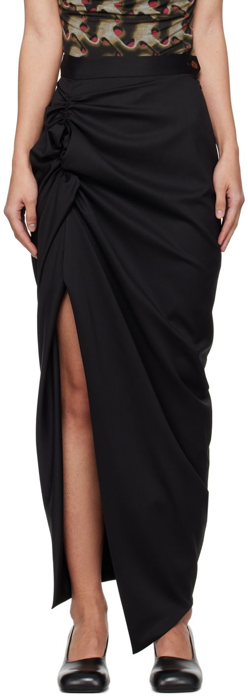 Kjol Vivienne Westwood Panther Maxi Skirt Svart | 1K01001B-W00QN-
