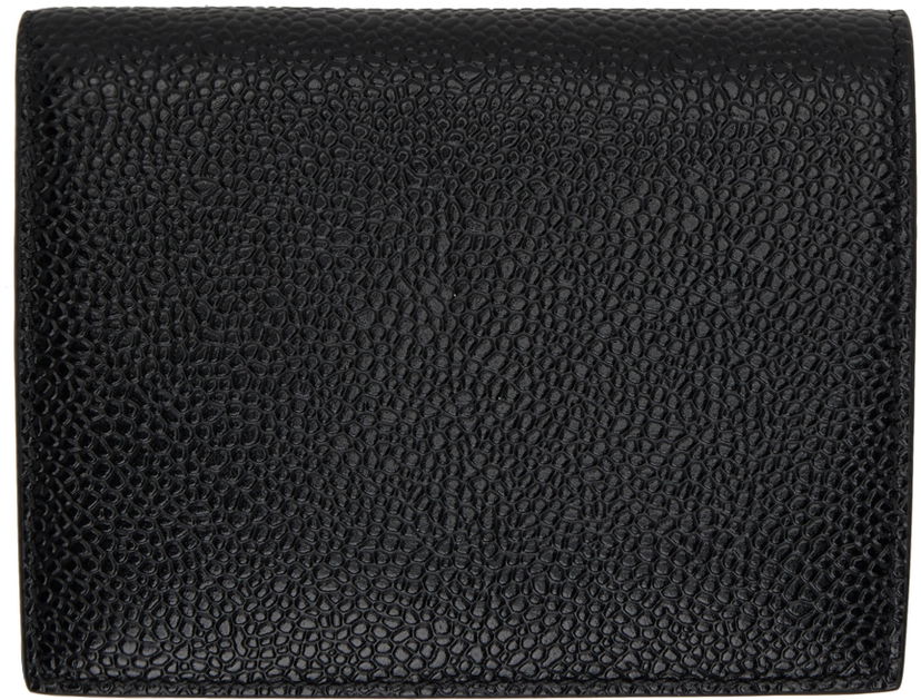 Plånbok Thom Browne Pebbled Leather Billfold Wallet Svart | MAW062A-00198
