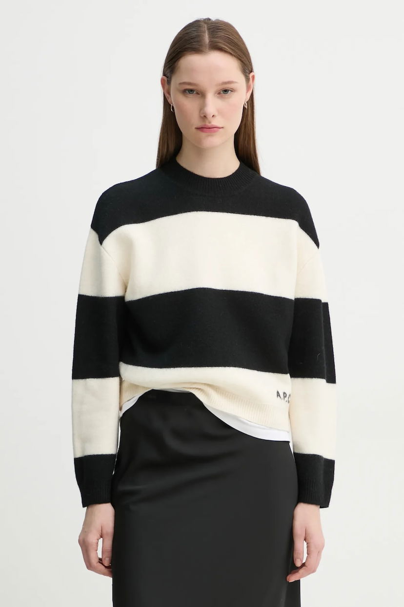 Sweater A.P.C. A.P.C. Pull Penny Striped Wool Sweater Flerfärgad | WVBDL.F23370