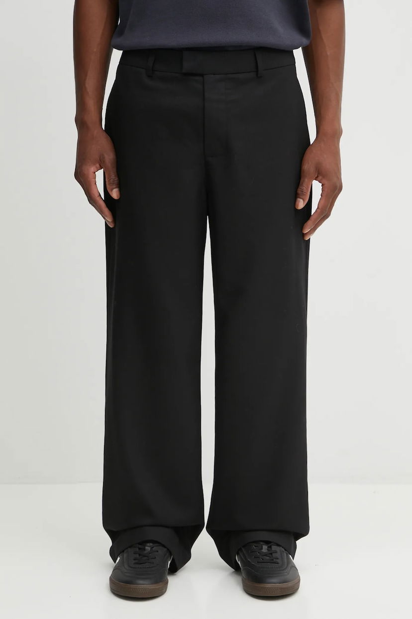 Byxor Represent Clo Represent Wool Straight-Leg Pants Svart | MLM100357