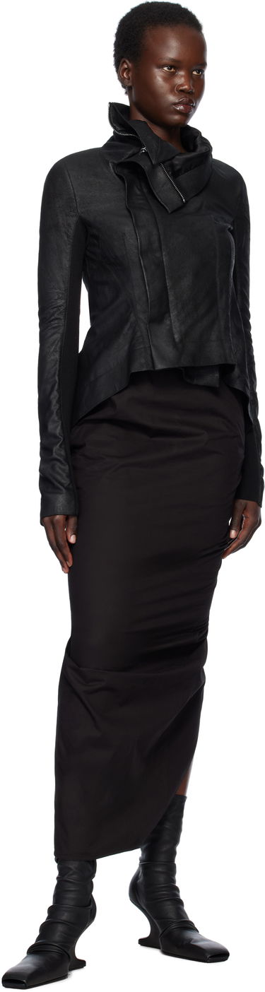 Kjol Rick Owens Rick Owens Hollywood Soft Pillar Maxi Skirt Svart | RP01E7331 P, 3