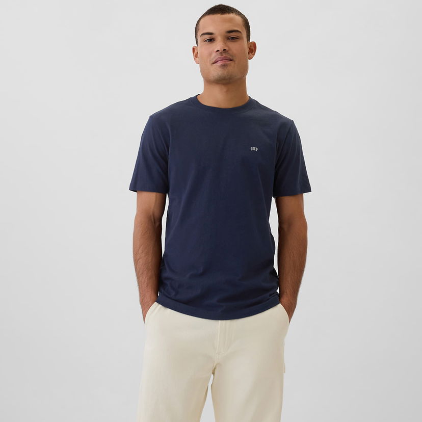 T-shirt GAP T-shirt Micro Logo Crew Tapestry Navy S Svart | 502022-03