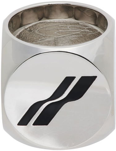 Ringa We11done We11done Logo Dice Ring Metallisk | WD-AJ1-22-704-U-BK, 0