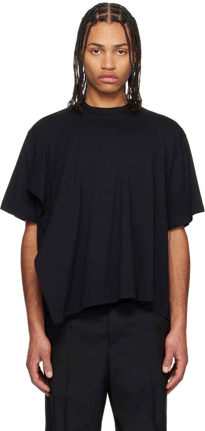 T-shirt Craig Green Craig Green Asymmetric T-Shirt Svart | CGSS25CJETSS22