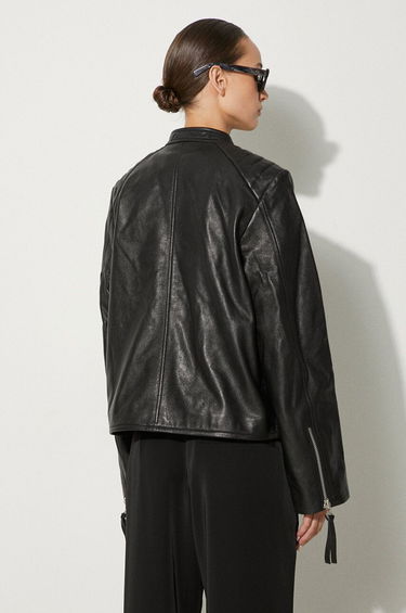 Jacka Samsoe Samsoe Samsoe Samsoe Leather Jacket Svart | F23300187, 2