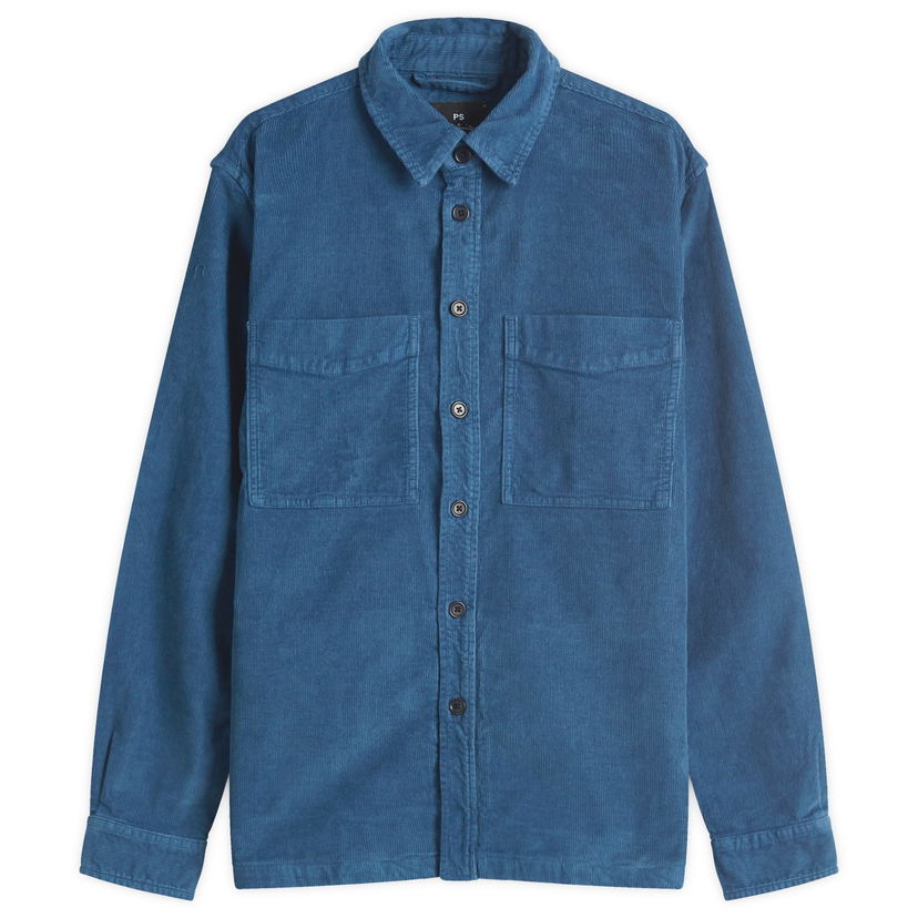 Skjorta Paul Smith Paul Smith Corduroy Shirt Jacket, Size Large Blå | M2R-413Z-P22248-48