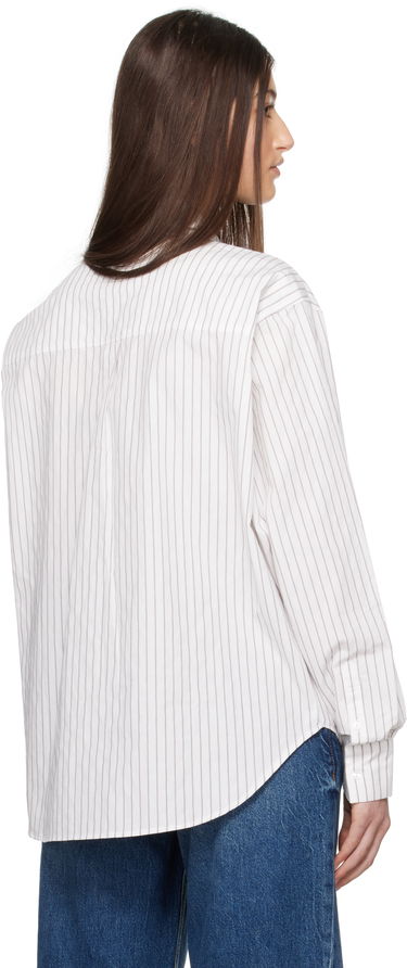 Skjorta Anine Bing ANINE BING Braxton Striped Button-Down Shirt Vit | A-07-10842-MTL41, 2