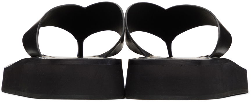 Kläder The Row The Row Ginza Platform Flip-Flop Sandals Svart | F1159-L52, 1