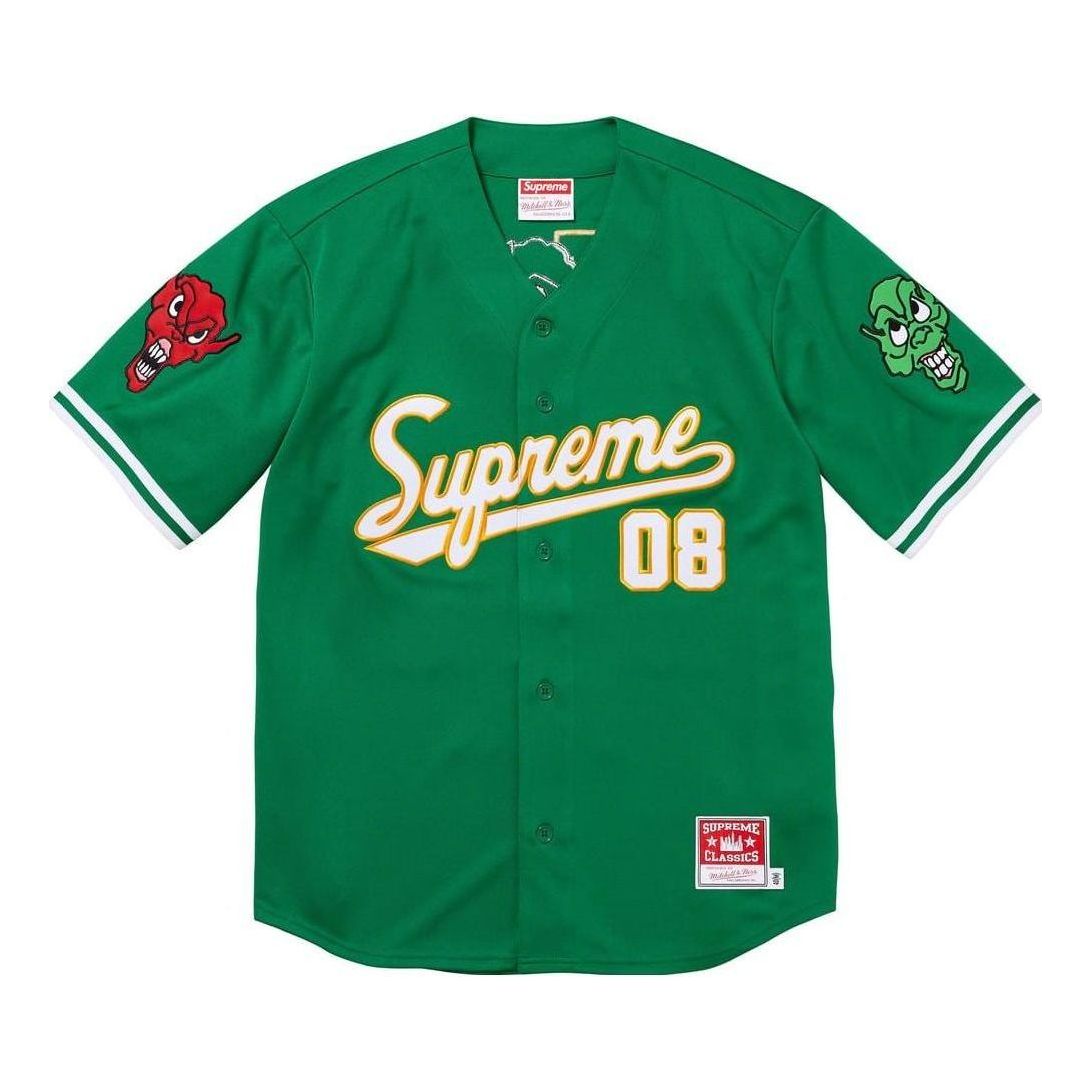 Jersey Supreme Mitchell & Ness Downtown Hell Baseball Jersey Grön | SUP-FW23-094, 0