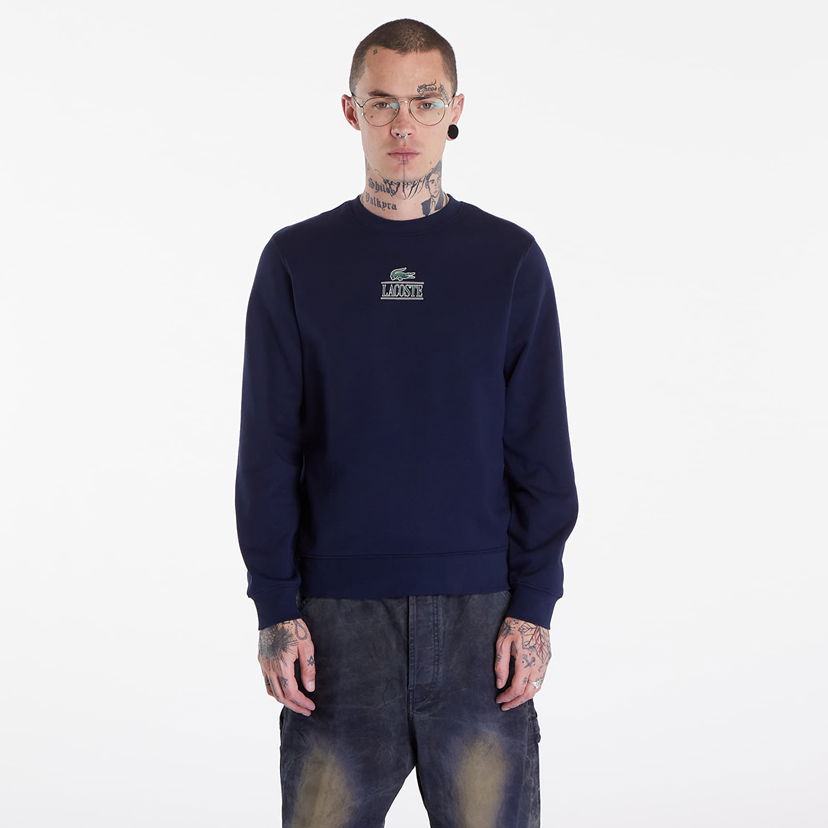 Sweatshirt Lacoste Sweatshirt Navy Blue Mörkblå | SH1156 166