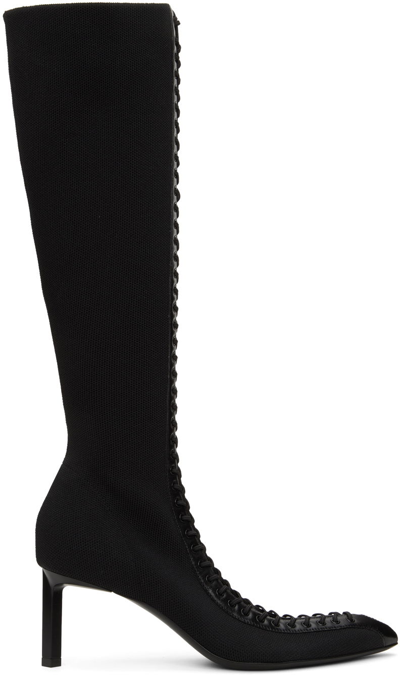Sneakers och skor Givenchy Givenchy Show Knit Boots Svart | BE702SE1QC001