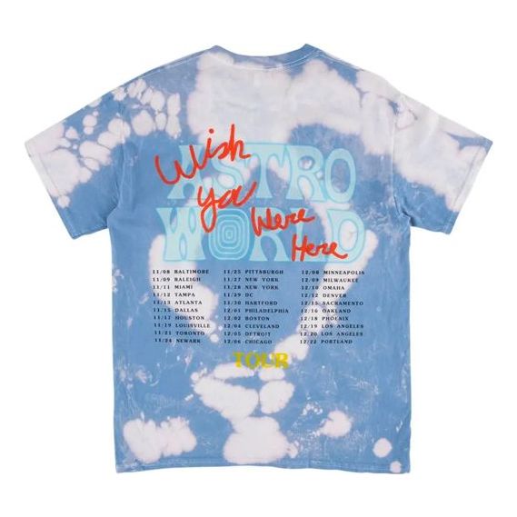 T-shirt Cactus Jack by Travis Scott Travis Scott Cactus Jack Tour Print T-Shirt Blå | TC-35