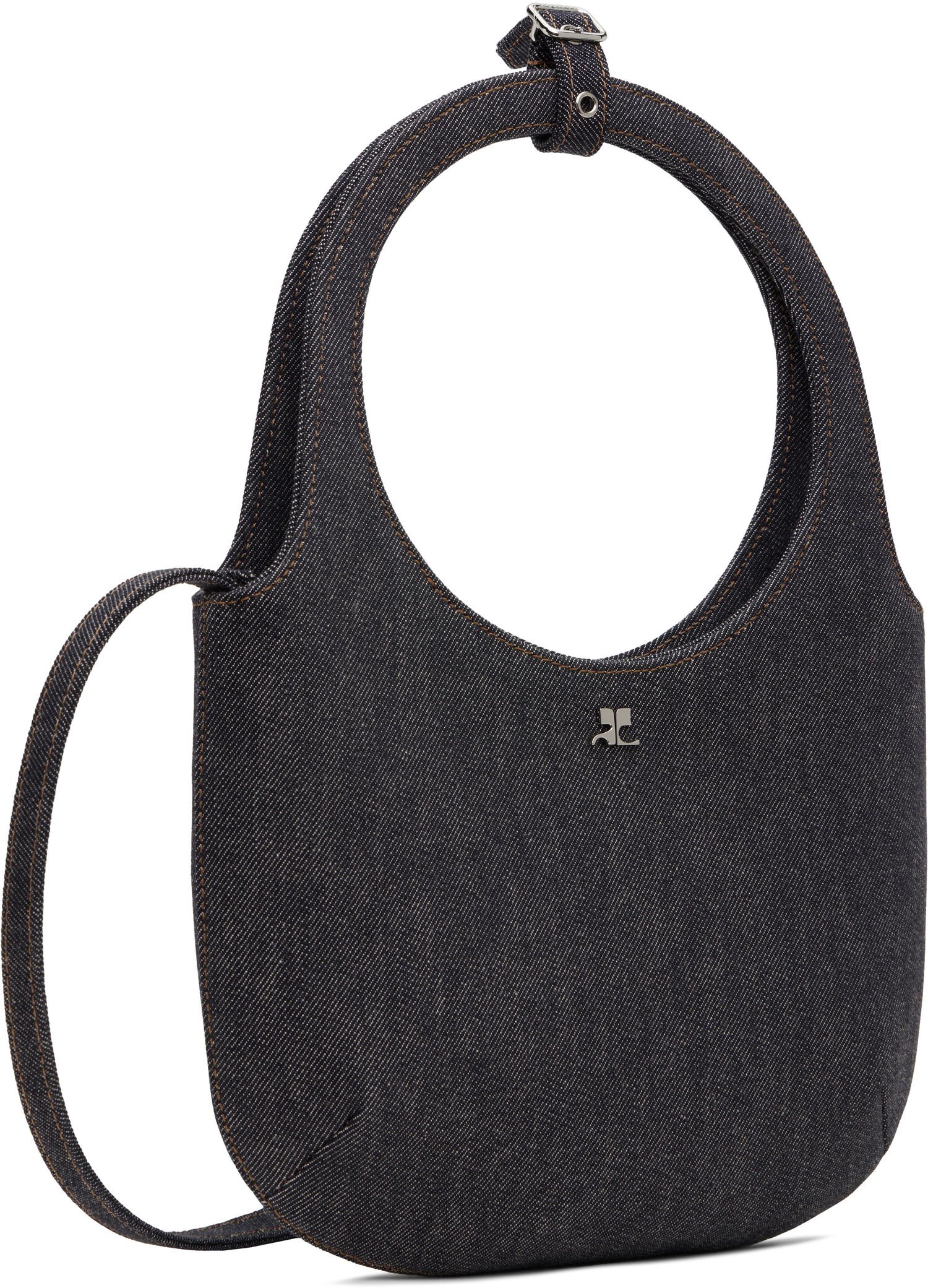 Axelväska Courrèges Courrèges Holy Denim Shoulder Bag Mörkblå | 125GSA102DE0036, 1