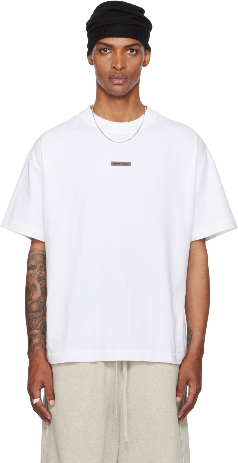 T-shirt Fear of God Fear of God ESSENTIALS Vintage Fit T-Shirt Vit | 125SP254284F
