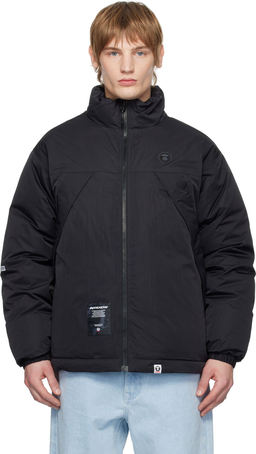 Pufferjacka AAPE by A Bathing Ape AAPE by A Bathing Ape 'AAPE NOW' Down Jacket Svart | AAPDNM7655XXNBKX