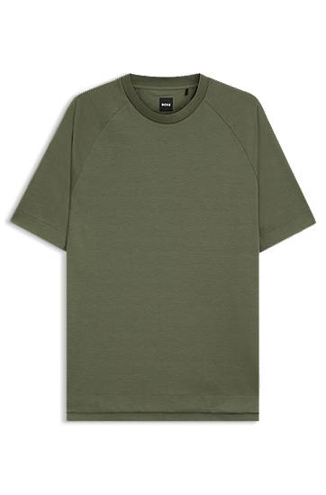 T-shirt BOSS Regular Fit Stretch T-Shirt Grön | 50544008