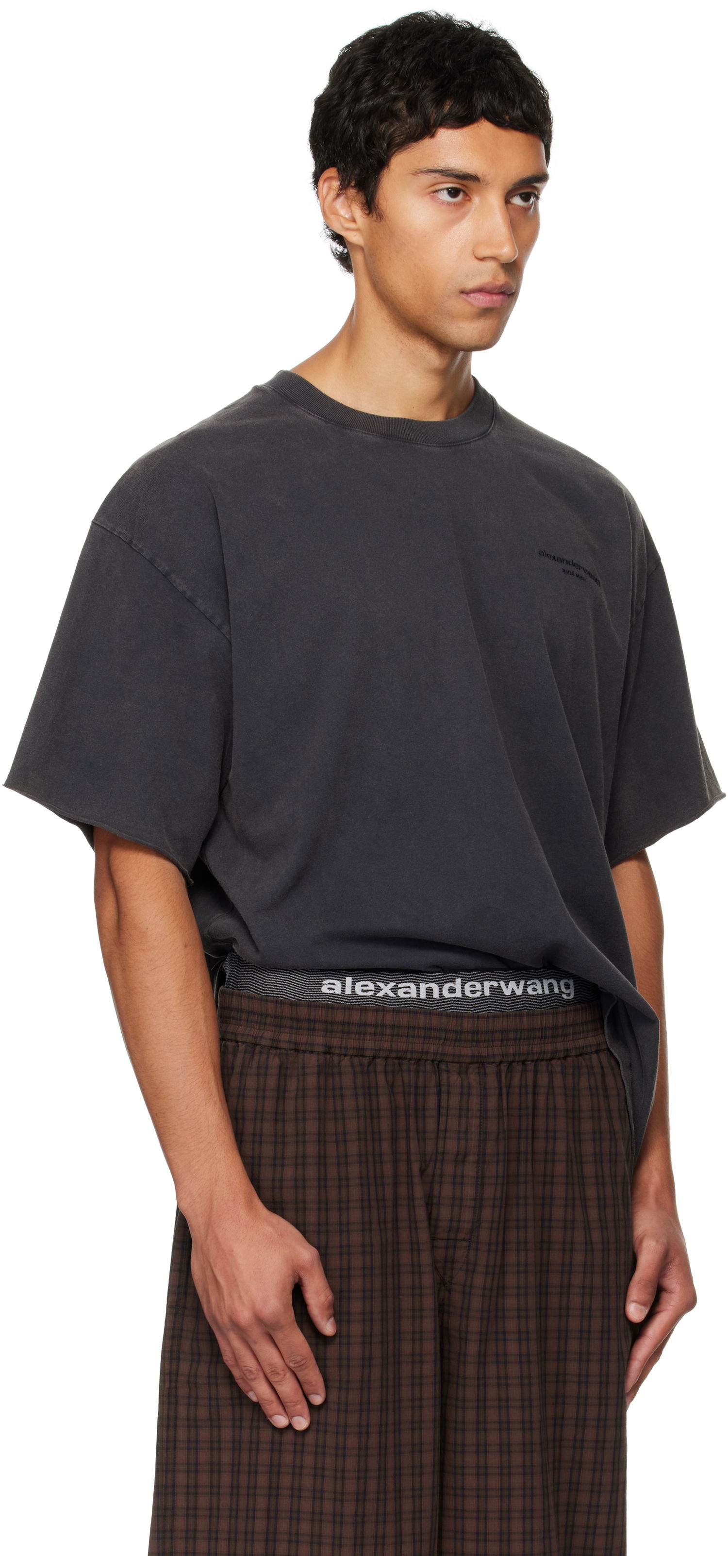 T-shirt Alexander Wang Alexander Wang Short Sleeve T-Shirt Svart | 6CC3251101, 1