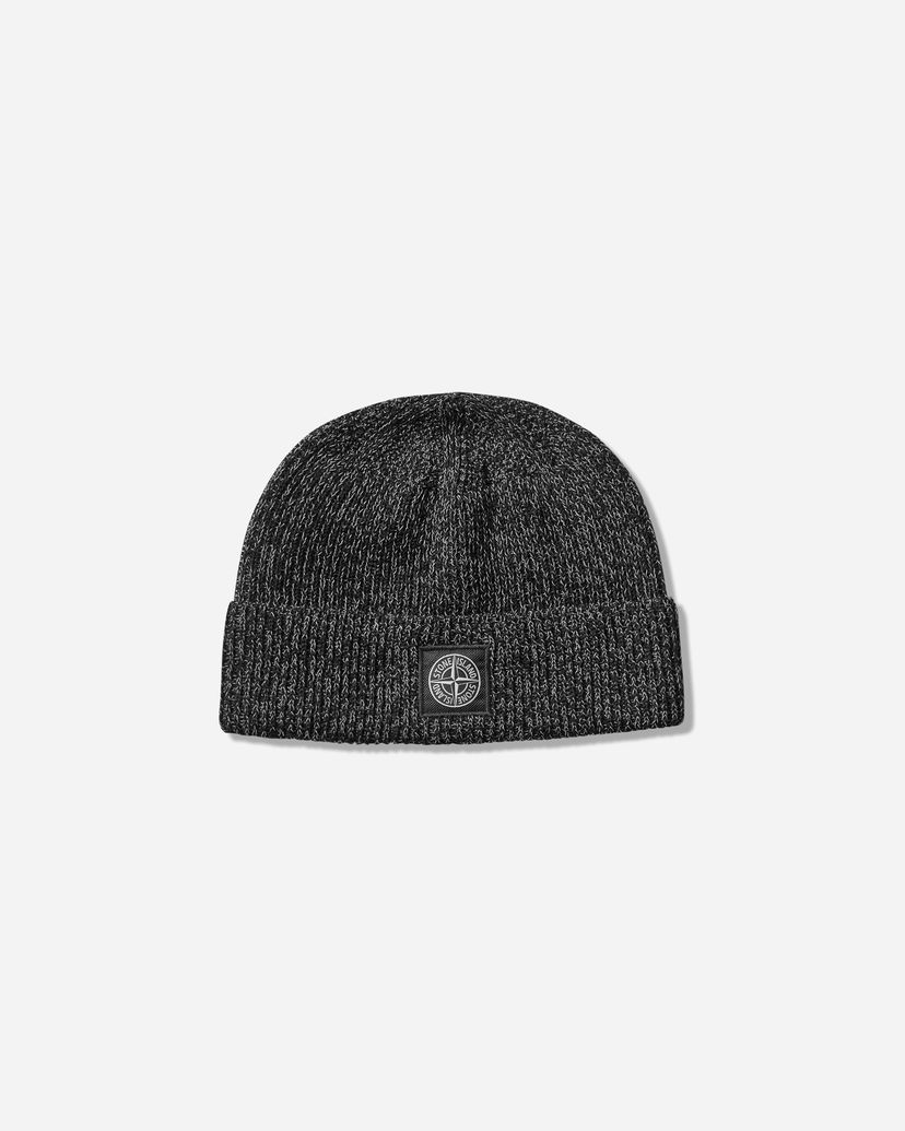 Mössa Stone Island Reflective Knit Beanie Svart | K2S15-N100001-S00L3 V0M29