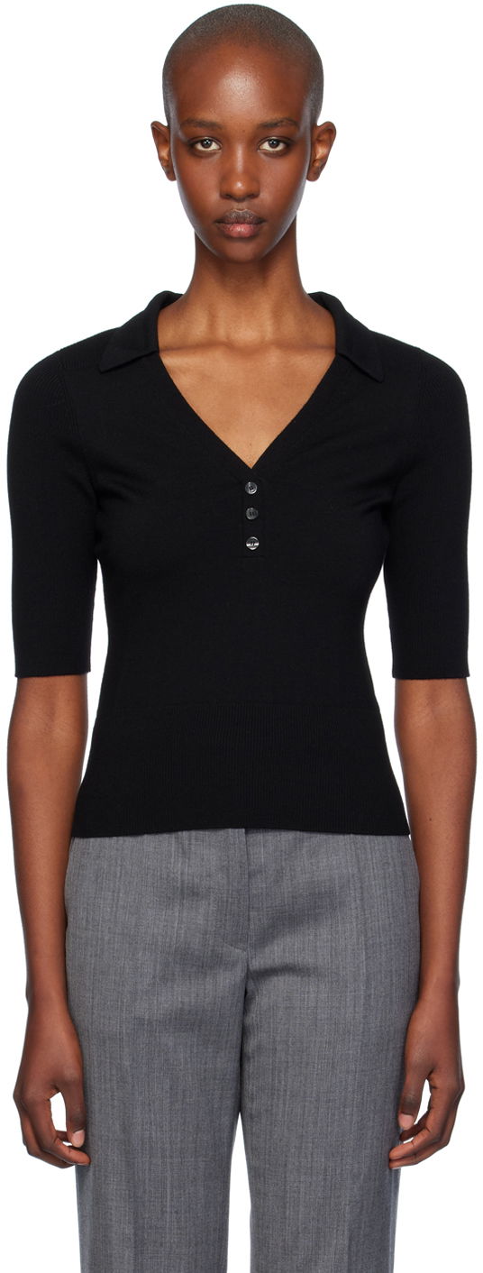 Polotröja BOSS Wool Polo Svart | 50523743