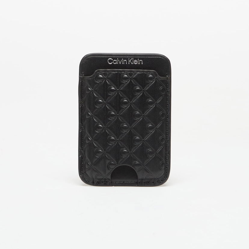 Plånbok CALVIN KLEIN Calvin Klein Aop Leather Magnetic Card Case Svart | LV04F1100G UB1