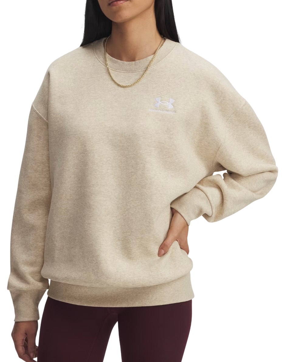 Sweatshirt Under Armour Icon Fleece Oversized Crewneck Sweatshirt Beige | 1379475-305, 0