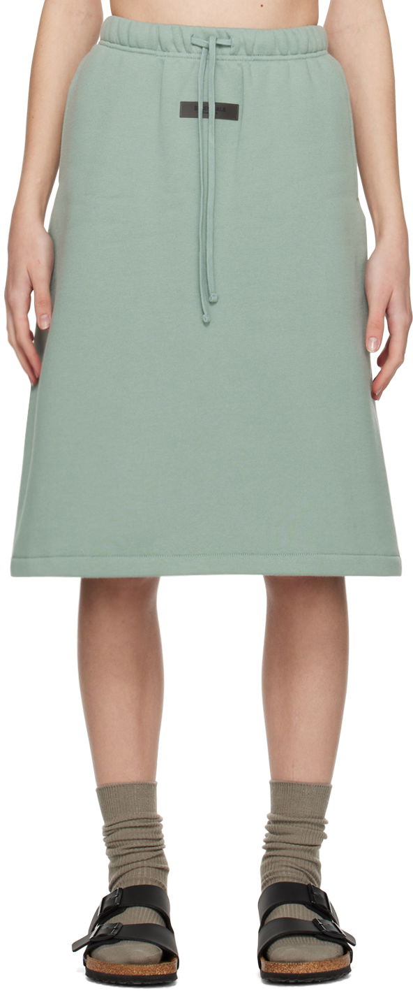 Kjol Fear of God ESSENTIALS Drawstring Midi Skirt Grön | 160BT225031FW