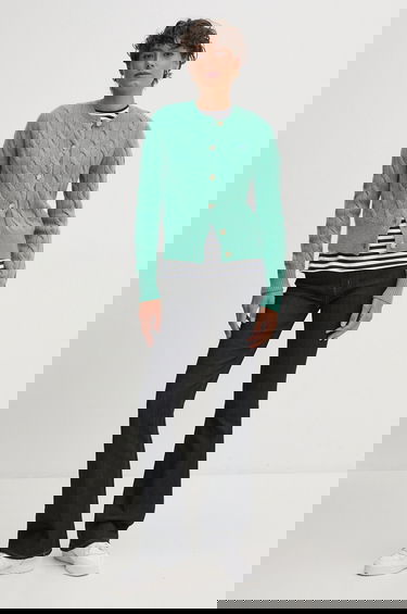 Sweater Polo by Ralph Lauren Cable Knit Cardigan Svart | 211910443, 2