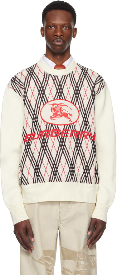 Sweater Burberry Burberry Argyle Check Wool Blend Sweater Vit | 8110554, 0