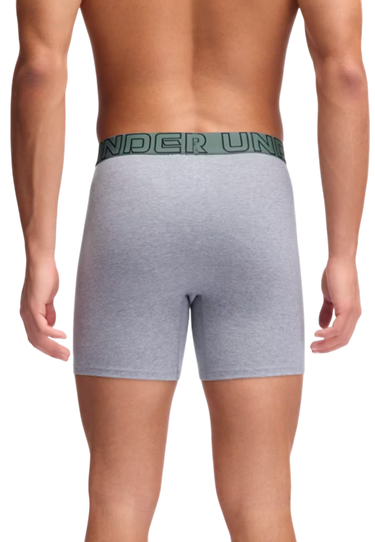 Boxare Under Armour Under Armour Solid 6" Boxer Shorts, 3-Pack Grå | 1383889-035, 4