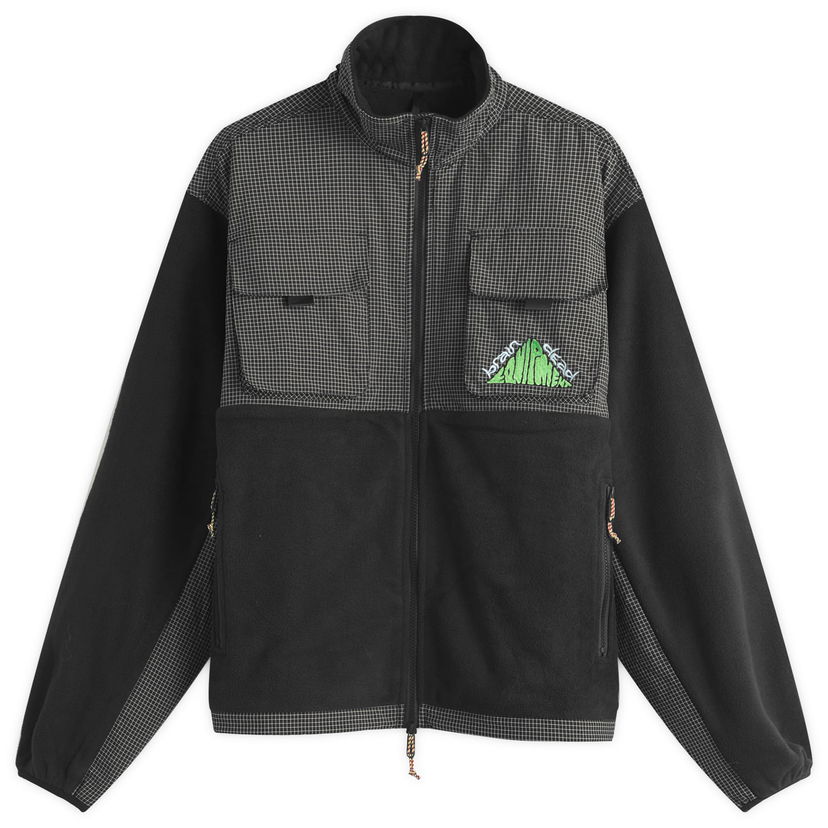 Vindjacka Brain Dead Brain Dead Equipment Ripstop Zip Fleece Jacket, Size Large Svart | BDP25OO90043-BLK