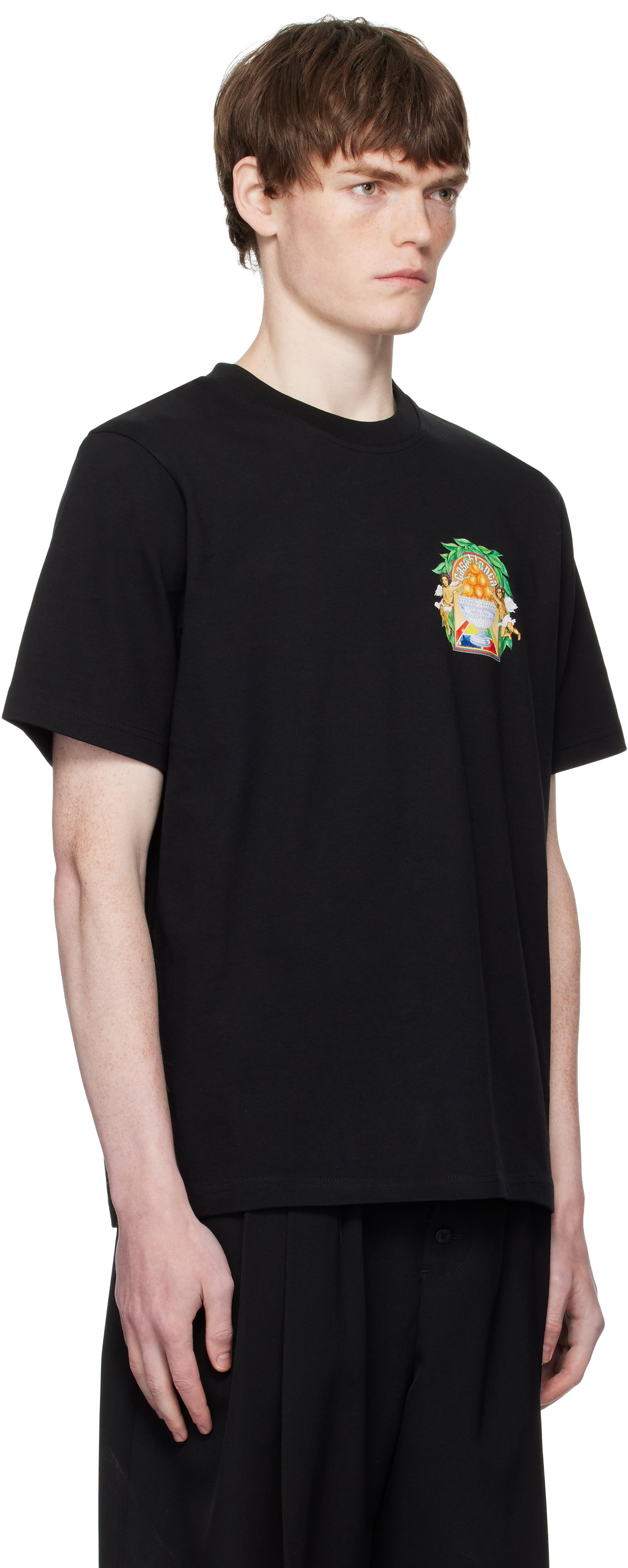 T-shirt Casablanca Casablanca Triomphe D'Orange Graphic T-Shirt Svart | MPF25-JTS-001-24-EX-FLANNELS, 1